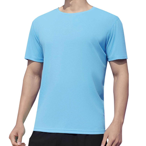 T-shirt haut de gamme 100% coton personnalisé pour hommes de l'usine bangladaise Options de conception d'impression photo de bonne qualité 180 grammes T-shirt teint en plaine - Product Image 1