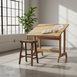 Taburete Alto de Barra, Redondo, de Madera de Caucho Sólida, Moderno, Minimalista, Mueble para el Hogar, Duradero y Ligero - Product Image 3