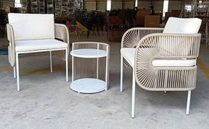 Chaise longue en corde moderne | Mobilier d'extérieur durable avec accoudoirs tissés et cadre en métal pour villas et hôtels | Fournisseur du Vietnam - Product Image 3