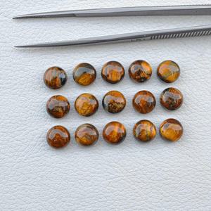 หินเพียเทอร์ไซต์สีทองธรรมชาติขนาด4มม.-10มม. อัญมณีทรงหลวมอัญมณีอัญมณีอัญมณีอัญมณีสำหรับการทำเครื่องประดับหินหรูหรา - Product Image 2