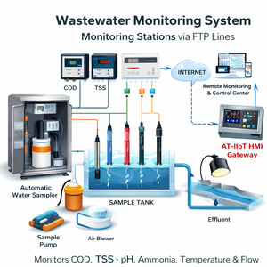 Station automatisée de surveillance des eaux usées |   Surveillance des stations de traitement des eaux usées via lignes FTP - OEM disponible - Product Image 1