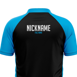 Camiseta Deportiva Unisex de Manga Corta, Transpirable, Ecológica, con Bloques de Color Negro y Cian, para Entrenamiento de Pádel - Product Image 4