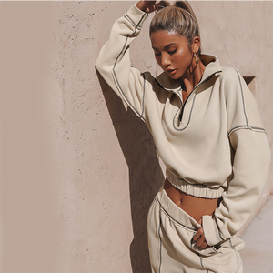 Sudaderas con Capucha y Suéteres Cortos Extra Grandes de Alta Calidad para Mujer, Sudaderas Lisas para Chicas, Conjunto de Sudaderas con Capucha 100% Algodón Transpirable - Product Image 4