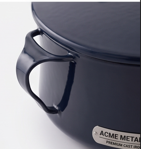 Cacerola redonda esmaltada con tapa y asa, diseño minimalista, perfecta, duradera, para cocinas, hoteles y restaurantes. - Product Image 3