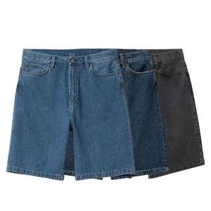 Shorts en jean pour hommes, coupe ample, denim délavé - Product Image 5