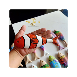 Venta al por Mayor de Piezas Decorativas de Madera con Forma de Peces y Criaturas Marinas, Artesanía Ecológica, Color Personalizado, Diseño Moderno, Decoración para Colgar en la Pared, Pascua - Product Image 4