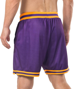 Shorts de sport personnalisés pour hommes, taille mi-haute, en maille écologique, respirants, séchage rapide, polyester/coton, pour gym, course et entraînement, OEM - Product Image 4