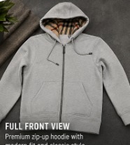 Veste à capuche pour homme, couleur unie, manches longues, fermeture éclair, tissu respirant, spandex/coton, vêtements d'hiver, poches spacieuses à l'avant - Product Image 2