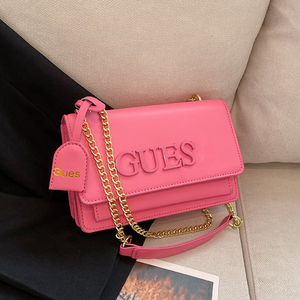 Sacs à bandoulière de luxe pour femmes 2026 de la marque Guess, sacs à main faits à la main avec fermeture éclair, motif en forme de croix, en cuir PU - Product Image 1