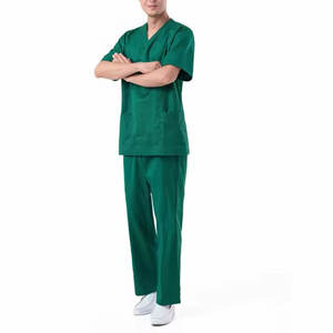 Ensembles de blouses médicales premium pour hommes, haut à col en V et manches courtes, pantalon cargo, uniforme d'infirmière d'hôpital, tenue de travail chirurgicale pour médecins, ensembles de blouses médicales - Product Image 3