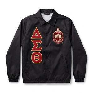 Custom Design Sorority DST Line Windbreaker <b>Jacket</b> Coaches Winter Windproof <b>womens</b> <b>Jackets</b> Greek letter delta patchwork <b>jacket</b> - Product Image 3
