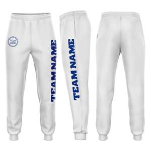 Pantalones Deportivos Blancos Personalizables para Hombre, Cintura Elástica, Impresión con Nombre del Equipo, Joggers Transpirables de Algodón, Ropa Casual de Otoño - Product Image 3