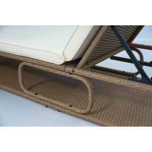 Coussin de crème réglable en rotin PE au bord de la piscine-Daybed inclinable extérieur - Product Image 5