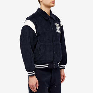 Chaqueta Varsity de Pana Personalizada, Chaqueta Letterman Vintage para Hombre, Ropa Urbana Hip Hop, Chaqueta Bomber Unisex con Parches Bordados - Product Image 2