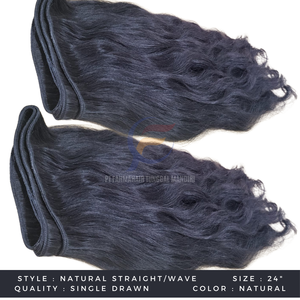 Paquetes de cabello Remy virgen recto natural indonesio Extensiones de cabello de trama sin enredos alineados con cutícula sin químicos - Product Image 2