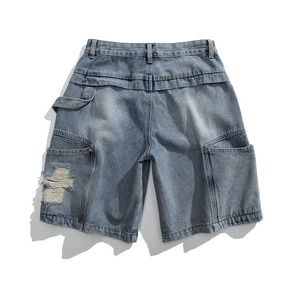 <b>Men</b>’s Distressed Denim <b>Cargo</b> <b>Shorts</b> Multi Pocket Loose Fit Casual Jean <b>Shorts</b> Streetwear Summer Workwear <b>shorts</b> for <b>men</b> 2026 - Product Image 2