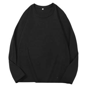 Camiseta de Manga Larga Unisex de Cuello Redondo, 100% Algodón, 180 g/m², para Hombre y Mujer, Color Sólido, Estilo Casual, Moda Urbana, Venta al Por Mayor - Product Image 3