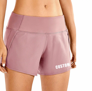 Shorts décontractés d'été pour femmes, style urbain, respirants, séchage rapide, anti-plis, couleur unie, poches latérales, coupe ample, élastique - Product Image 1