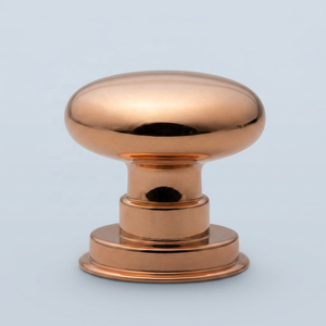 Traditional Oval Brass Cabinet Knob Shiny Gold Finished Furniture Hardware Handle for Kitchen Dresser <b>Wardrobe</b> <b>Door</b> Home Office - Product Image 3