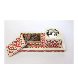 New Design Premium Style Mother of the Sea Pearl <b>Incense</b> Burner with Mubkhar Inlay and Tray for Ramadan and Eid from Vietnam - Product Image 1