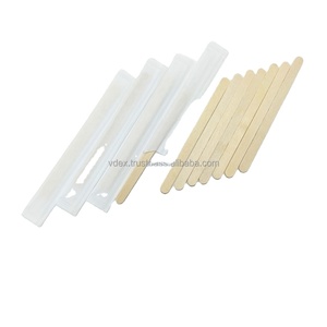 Agitadores de café desechables de madera Tamaño 93mm Embalaje Individual en bolsa de papel con borde recto y liso - Product Image 2