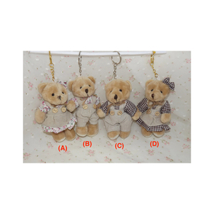 Plush Bear Keychain Black White Checkered Pattern <b>Soft</b> <b>Stuffed</b> <b>Toy</b> 3D Cartoon Shape Cute Pendant Decor - Product Image 5