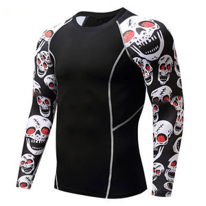 OEM ODM Custom Made Compression Shirt Rashguard Breathable Long Sleeve Jiu Jitsu Rash Guard for Men Training Wear Rashguard - Product Image 2