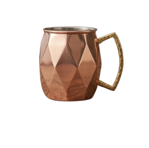 Mugs Moscow Mule faits à la main en cuivre, directement de l'usine, pour boissons froides, cocktails, tasses en cuivre avec poignée - Product Image 5