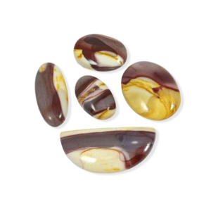 Venta al por Mayor de Cabujones Sueltos de Jaspe Mookaite Natural Rojo/Amarillo de Radha Arts, 20-35 mm, Suministros para la Fabricación de Joyas de Rajasthan - Product Image 4