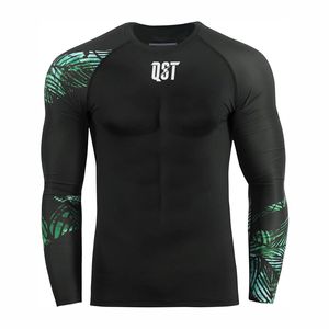 Custom Men's Quick Dry Compression Training <b>Shirt</b> with Long Sleeves, Breathable Rash Guard for MMA <b>BJJ</b> Running and Fitness - Product Image 6