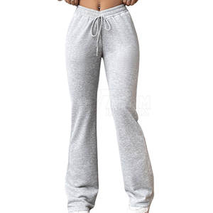 Pantalon de survêtement évasé pour femme, design élégant à jambes larges, coupe décontractée, parfait pour la maison ou le streetwear - Product Image 5