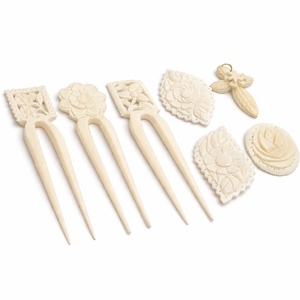 Épingle à cheveux en os de buffle faite à la main, fourche à cheveux sculptée naturellement, accessoire capillaire Viking Celtique, provenant d'un fabricant grossiste - Product Image 4