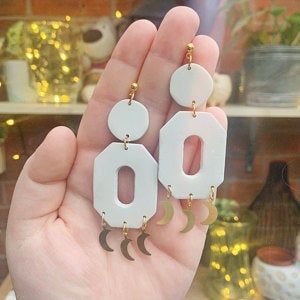 Epoxy Resin Women's Classic Party Clip-on <b>Earrings</b>-Resin Jewelry - Product Image 2
