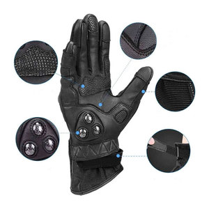 Guantes de Motocicleta Personalizados de Fibra de Carbono con Pantalla Táctil Impermeable, Guantes de Carreras de Cuero para Hombre de Alta Calidad - Product Image 5