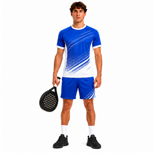 Uniforme de Pádel Transpirable Personalizado para Verano, Ropa Deportiva para Hombre con Estampado por Transferencia de Calor, 100% Poliéster, Secado Rápido, Manga Corta - Product Image 5