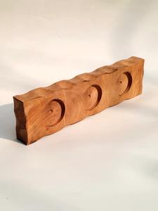 Portavelas de Madera Hecho a Mano, Decoración Rústica para Mesa - Product Image 3