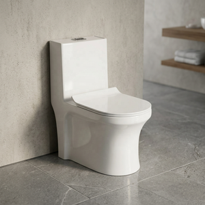 WC monobloc carré à réservoir encastré, économie d'eau, à poser au sol, pour salle de bain, maison, hôtel - Product Image 4