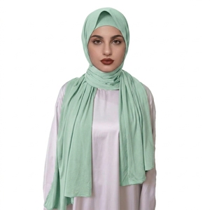Hijab en jersey de luxe pour femmes, respirant, antibactérien, léger, écharpe islamique, fournisseur OEM ODM - Product Image 1