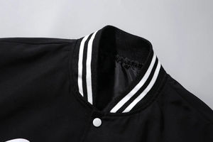 Veste universitaire d'hiver pour homme de haute qualité, respirante, à col carré, avec patchs brodés, logo frontal 100% coton, polyester - Product Image 5