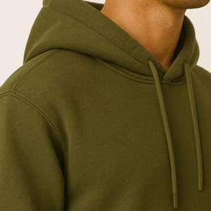 Sweat-shirts d'hiver personnalisés pour hommes en polyester/coton avec logo sur mesure, doublure polaire, poches, couleur unie, service OEM/ODM - Product Image 5