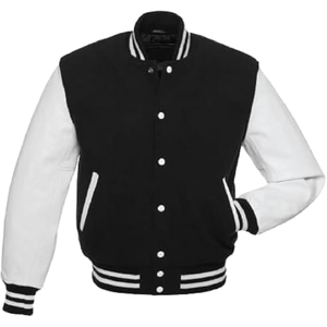 <b>Men's</b> Cotton Polyester Button-Up Baseball College <b>Jacket</b> Varsity <b>Jacket</b> for Winter College, Baseball, <b>jacket</b> for <b>men</b> - Product Image 1