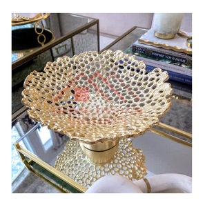 Centre de maison et console Décoration de table Bol décoratif en métal Accessoires de décoration d'intérieur les plus vendus - Product Image 1