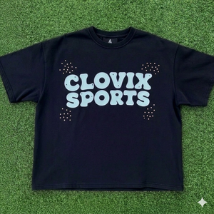 T-shirt vierge surdimensionné Clovix Sports en coton épais, délavé vintage, effet soleil décoloré et vieilli, personnalisable, style streetwear - Product Image 4