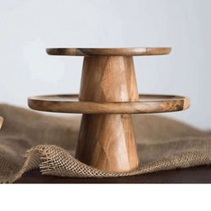 Support à gâteau rond en bois classique, populaire, durable, écologique, résistant à la chaleur et compatible lave-vaisselle pour la cuisine domestique - Product Image 1