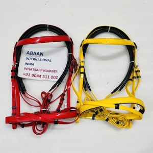 Brida de PVC para Caballo, Martingala Ajustable, Acolchada, Duradera, Ligera, Impermeable, con Herrajes Resistentes al Óxido, para Equitación - Product Image 3