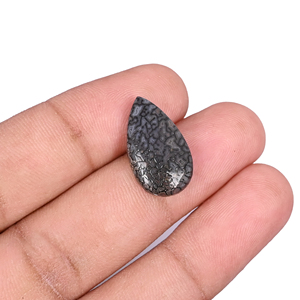 Pierre précieuse en forme de poire de 7,2 carats, 20x11mm, en os de dinosaure, non montée - Product Image 1