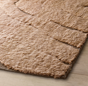 Tapis d'appoint exclusif en laine 100% tressée à la main, design abstrait scandinave, doux et moelleux, décoration intérieure classique et moderne - Product Image 3