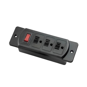 Bandes d'alimentation cachées standard américaines avec 3 prises pour une utilisation sur la table et le bureau - Product Image 1