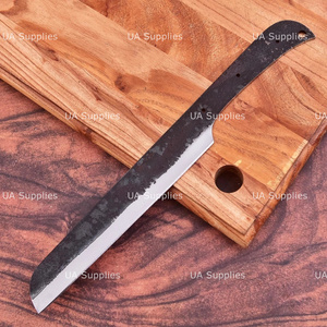 Cuchillo de caza de acero 1095 forjado a mano con hoja completa de punta caída, mango personalizado semiterminado, para fabricación de cuchillos DIY, OEM/ODM - Product Image 6