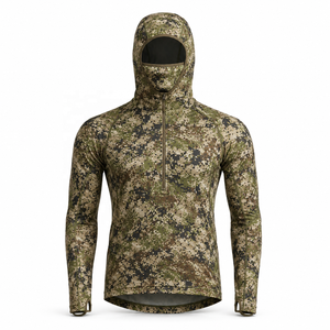 Veste de chasse à capuche camouflage, manches longues, softshell, respirante, vêtements d'extérieur pour adultes - Product Image 1